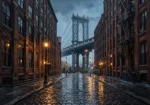 DUMBO Manhattan Bridge New York Cityscape Wall Art Canvas Print