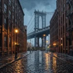 DUMBO Manhattan Bridge New York Cityscape Wall Art Canvas Print
