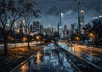 Central Park Skyline New York Cityscape Wall Art Canvas Print