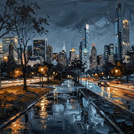 Central Park Skyline New York Cityscape Wall Art Canvas Print