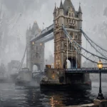 Tower Bridge London Cityscape Wall Art Canvas Print