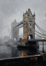 Tower Bridge London Cityscape Wall Art Canvas Print