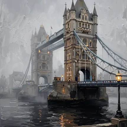 Tower Bridge London Cityscape Wall Art Canvas Print