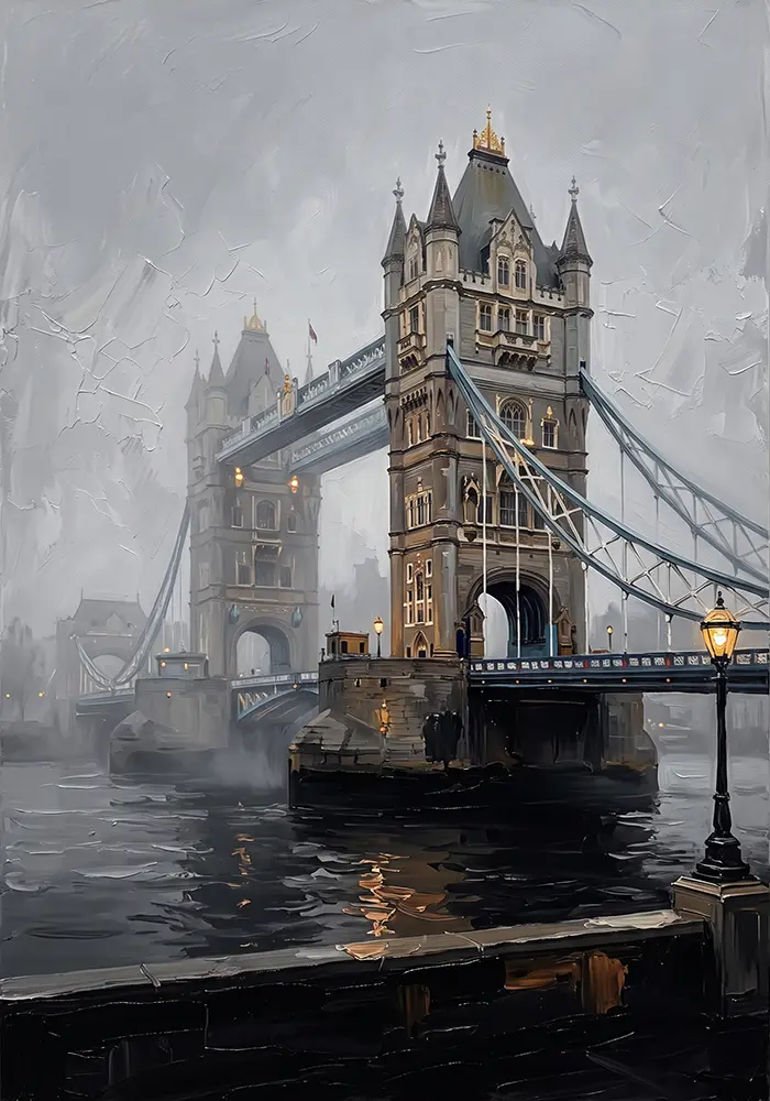 Tower Bridge London Cityscape Wall Art Canvas Print