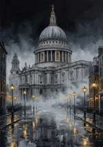St Pauls Cathedral London Cityscape Wall Art Canvas Print