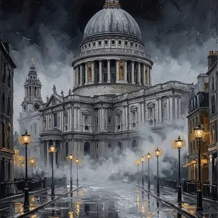 St Pauls Cathedral London Cityscape Wall Art Canvas Print