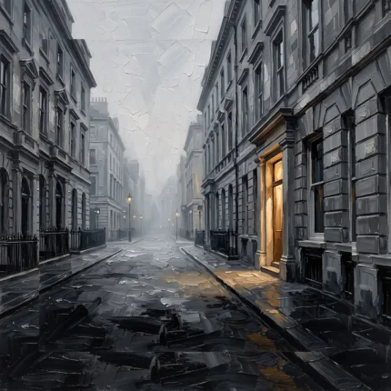 Golden Doorway London Cityscape Wall Art Canvas Print