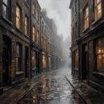Brick Alley London Cityscape Wall Art Canvas Print