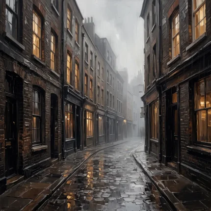 Brick Alley London Cityscape Wall Art Canvas Print