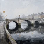 River Bridge London Cityscape Wall Art Canvas Print