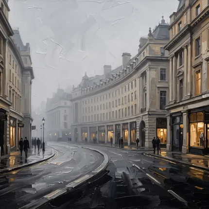 Regent Street London Cityscape Wall Art Canvas Print