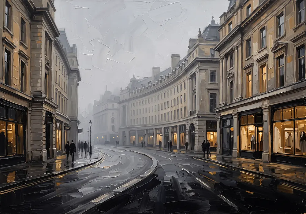 Regent Street London Cityscape Wall Art Canvas Print