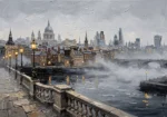 Thames Skyline London Cityscape Wall Art Canvas Print