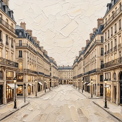 Paris Grand Avenue Paris Cityscape Wall Art Canvas Print
