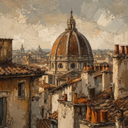 Florence Duomo Italian Cityscape Wall Art Canvas Print