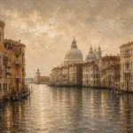 Grand Canal Venice Italian Cityscape Wall Art Canvas Print