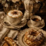 Cappuccino Pastry Coffee & Dessert Wall Art Canvas Print