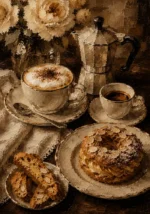 Cappuccino Pastry Coffee & Dessert Wall Art Canvas Print