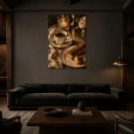 Chocolate Eclair Coffee & Dessert Wall Art Canvas Print shown in a warm modern interior