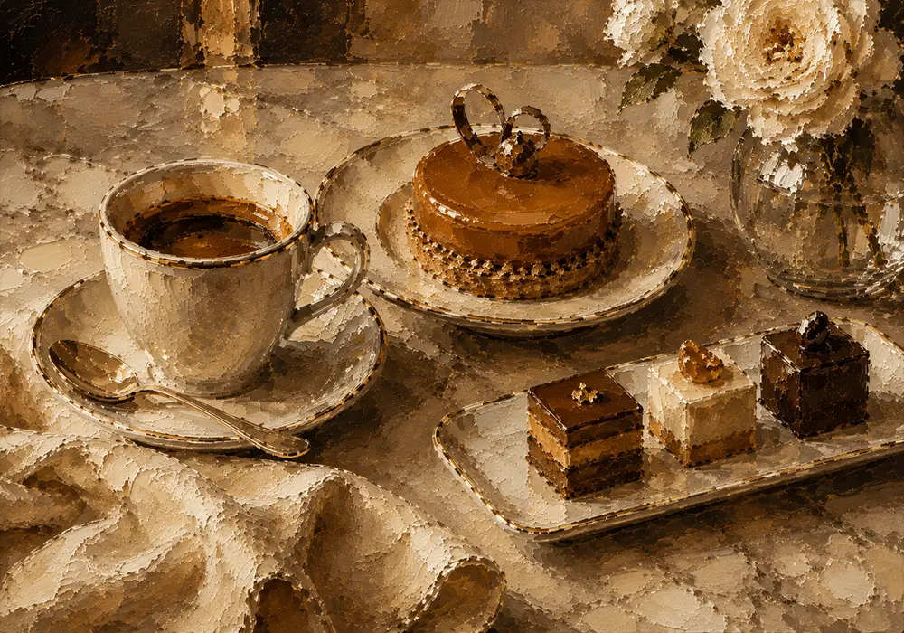 Petit Fours Coffee & Dessert Wall Art Canvas Print