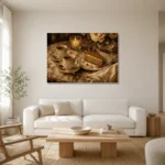 Layer Cake Coffee & Dessert Wall Art Canvas Print styled in a refined neutral interior
