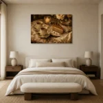 Layer Cake Coffee & Dessert Wall Art Canvas Print showcased in an elegant minimalist interior
