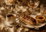 Eclair and Creme Brulee Coffee & Dessert Wall Art Canvas Print