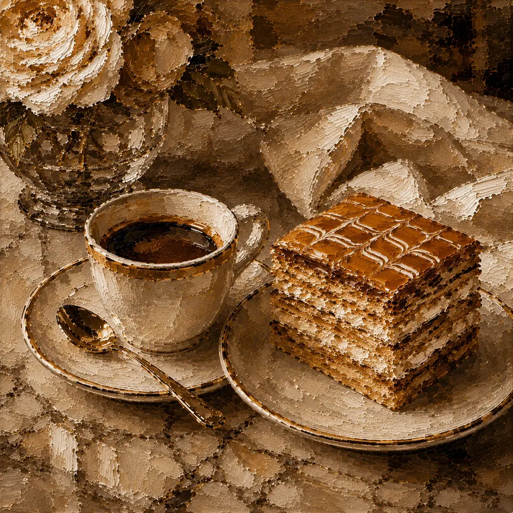 Napoleon Pastry Coffee & Dessert Wall Art Canvas Print