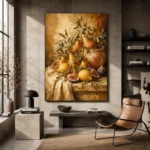 Mediterranean Pear and Fig Fruit Still Life Wall Art Canvas Print - Image 3