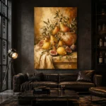 Mediterranean Pear and Fig Fruit Still Life Wall Art Canvas Print - Image 5