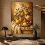 Mediterranean Pear and Fig Fruit Still Life Wall Art Canvas Print - Image 7