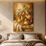 Mediterranean Pear and Fig Fruit Still Life Wall Art Canvas Print - Image 8