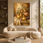 Mediterranean Pear and Fig Fruit Still Life Wall Art Canvas Print - Image 9