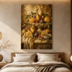 Ornate Pear and Fig Fruit Still Life Wall Art Canvas Print - Image 8