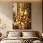 Window Pear and Fig Fruit Still Life Wall Art Canvas Print - Image 8