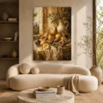 Window Pear and Fig Fruit Still Life Wall Art Canvas Print - Image 9