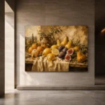 Tuscan Citrus and Fig Fruit Still Life Wall Art Canvas Print - Image 6