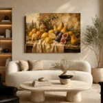 Tuscan Citrus and Fig Fruit Still Life Wall Art Canvas Print - Image 7