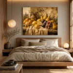 Tuscan Citrus and Fig Fruit Still Life Wall Art Canvas Print - Image 9