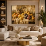 Tuscan Citrus and Fig Fruit Still Life Wall Art Canvas Print - Image 10