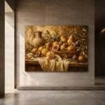 Rustic Citrus and Fig Fruit Still Life Wall Art Canvas Print - Image 6