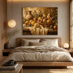 Rustic Citrus and Fig Fruit Still Life Wall Art Canvas Print - Image 9