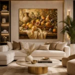 Rustic Citrus and Fig Fruit Still Life Wall Art Canvas Print - Image 10