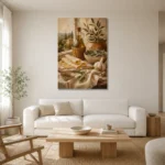 Olive Oil Pasta Sheets Italian Dining Wall Art Canvas Print styled in a refined neutral interior