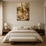 Olive Oil Pasta Sheets Italian Dining Wall Art Canvas Print showcased in an elegant minimalist interior