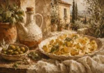 Tuscan Terrace Pasta Italian Dining Wall Art Canvas Print