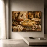Evening Courtyard Pasta Italian Dining Wall Art Canvas Print - Image 11