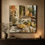 Lemon Courtyard Pasta Italian Dining Wall Art Canvas Print - Image 6