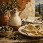 Olive Branch Pasta Sheets Italian Dining Wall Art Canvas Print