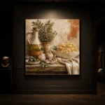 Olive Oil Garlic Pasta Italian Dining Wall Art Canvas Print - Image 8